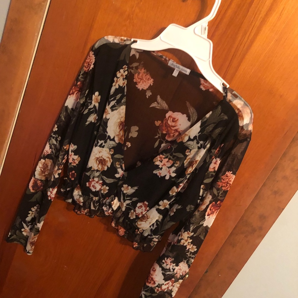 Charlotte Russe lace flower top